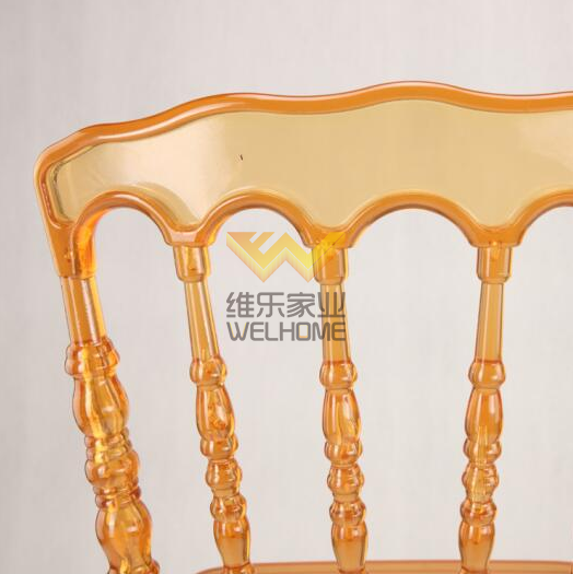 Orange resin plastic napoleon  chair for wedding/event